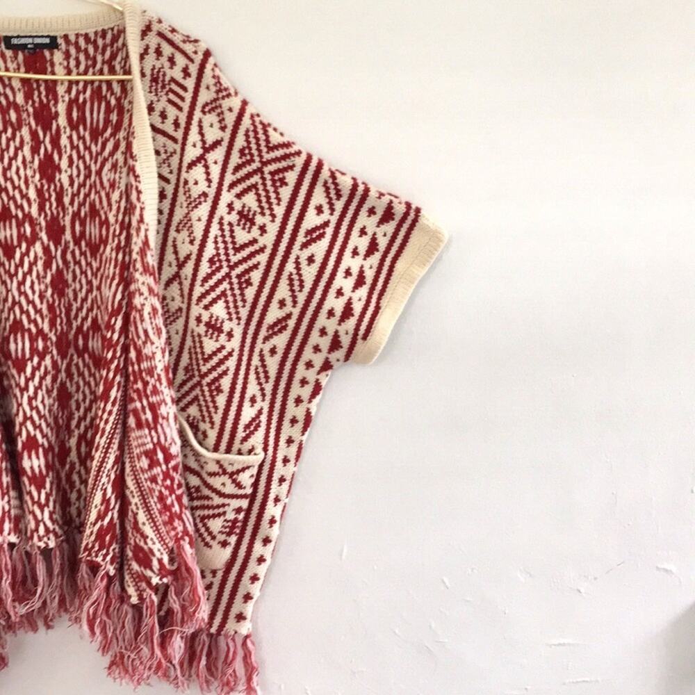 ASOS Fashion Union chunky knit fringed cardigan M - MED - MEDIUM - Picture 6 of 7